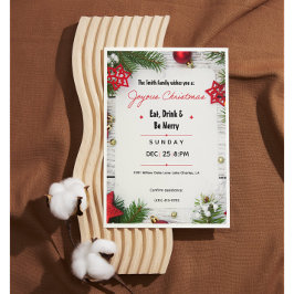 Joyous Christmas Minimalist Invitation | Modern  Einladung