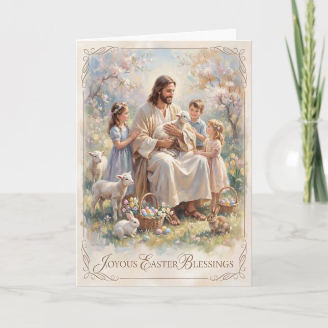 Joyous Easter Blessings Easter Card Karte (Vorderseite)