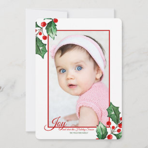 Joyous Holiday Foto Card Feiertagskarte