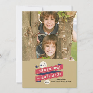 Joyous Holiday Foto Card Feiertagskarte