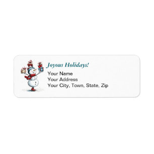 Joyous Holiday! Personalisierte Rücksendeadressen-