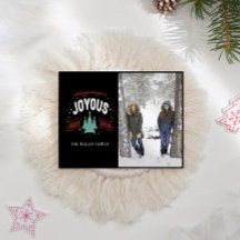 Joyous Holiday Season Classic Foto Postkarte
