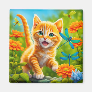 Joyous Kitten Magnet
