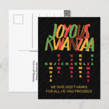 Joyous KWANZAA Principles Crossword