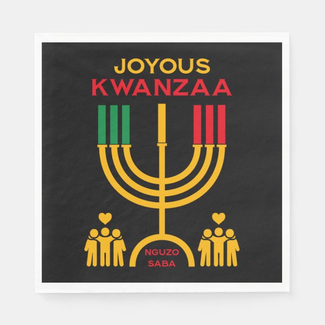 Joyous Kwanzaa Serviette (Vorderseite)
