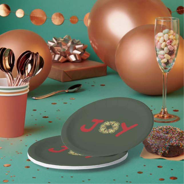 Joyous Light Hearted Kraath Weihnachtsschild Pappteller (Multi)