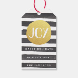 Joyous Stripes Holiday-Geschenketiketten Geschenkanhänger