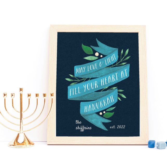 Joyous Tidings | Personalisiert Hanukka Poster (Von Creator hochgeladen)