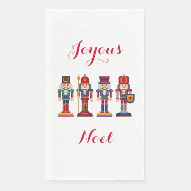 Joyous Weihnachten Nutcracker Papier Handtuch Serviette (Vorderseite)