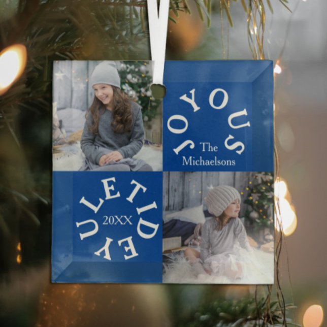 Joyous Yuletide 2 Foto Ornament Aus Glas (Von Creator hochgeladen)