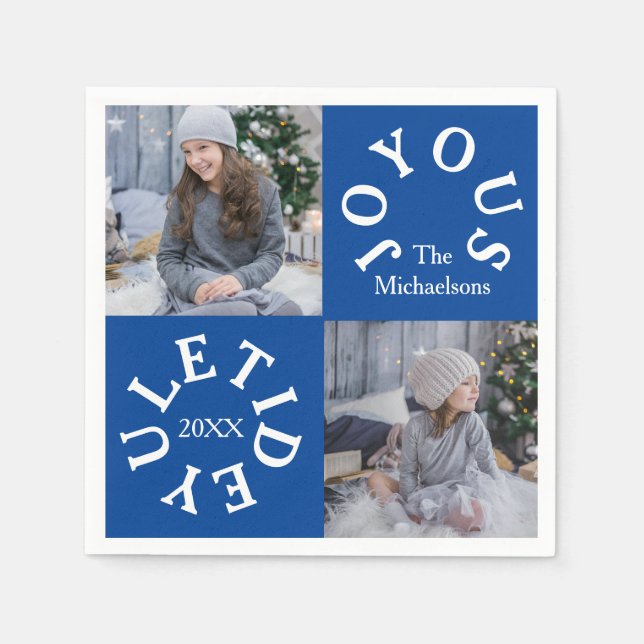 Joyous Yuletide 2 Photo Serviette (Vorderseite)