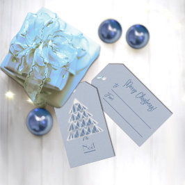 Joyoux Weihnachten Blue Gift Tags Geschenkanhänger