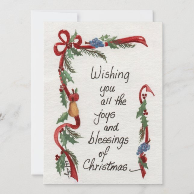 "Joys and Sessings" Weihnachten wünscht Grüne Garl (Vorderseite)
