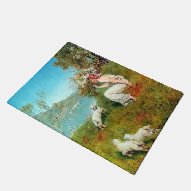 Joys of Spring (von John Collier) Fußmatte (Schrägansicht)