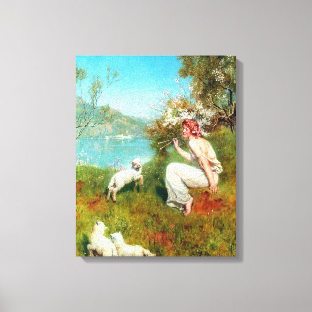 Joys of Spring (von John Collier) Leinwanddruck (Vorderseite)