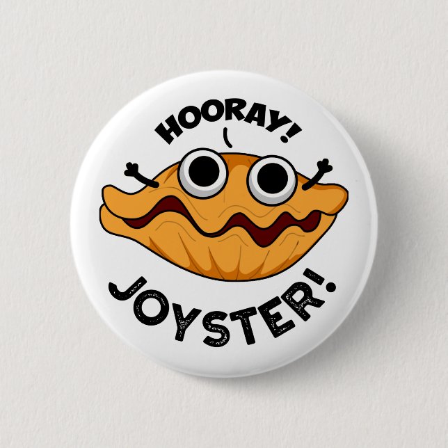 Joyster Funny Joyful Animal Oyster Pub Button (Vorderseite)