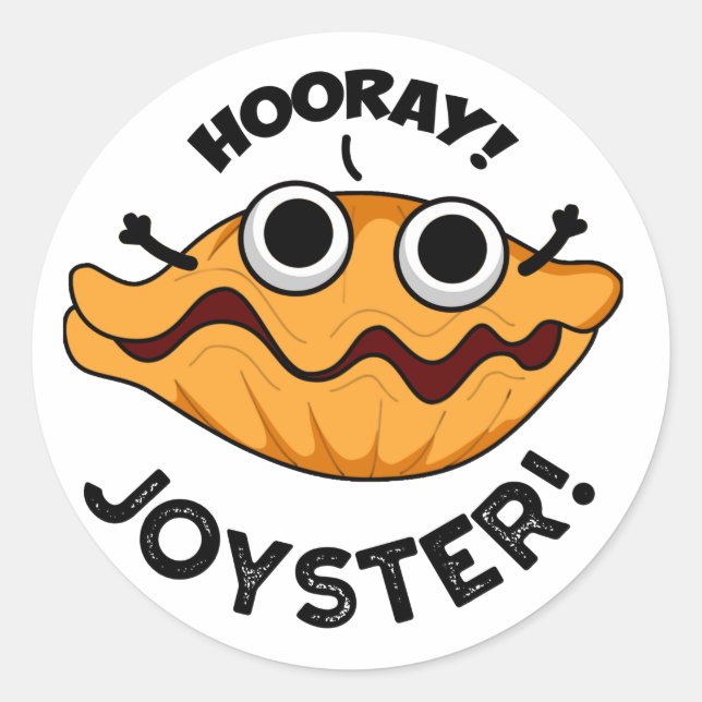 Joyster Funny Joyful Animal Oyster Pub Runder Aufkleber (Vorderseite)