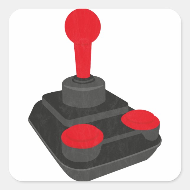 Joystick Quadratischer Aufkleber (Vorderseite)
