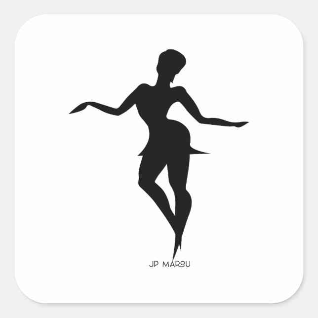 JP MAROU Activewear Sticker | Dance Fitness Logo  (Vorderseite)