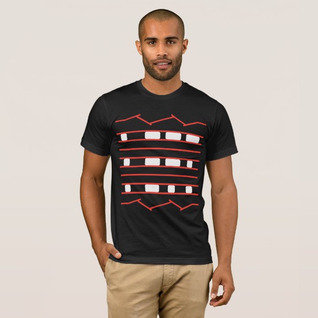 JPL Neugier Rover ermüden Druck-Rot u. Weiß T-Shirt (Vorne ganz)