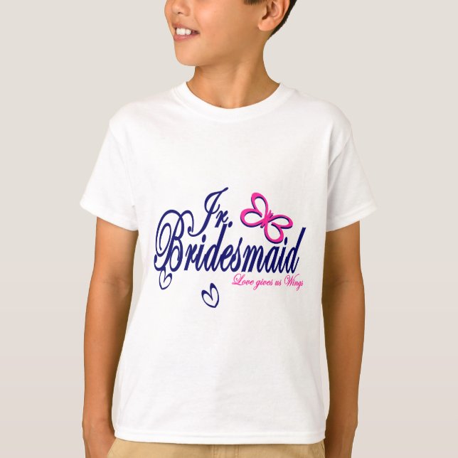 Jr. Bridesmaid/Butterfly Theme T-Shirt (Vorderseite)