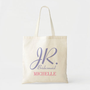 Jr bridesmaid lilac rose sac fourre-tout pour fill