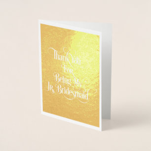 Jr Bridesmaid Vielen Dank Gold Foil Card Folienkarte