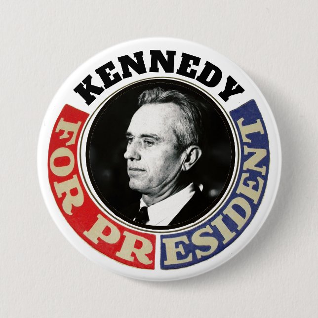 Jr. Robert-F. Kennedy für Präsidenten Button (Vorderseite)