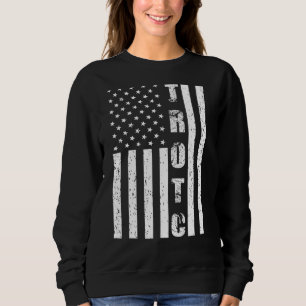 Jrotc Us Junior Rotc Distressive American Flag Coo Sweatshirt