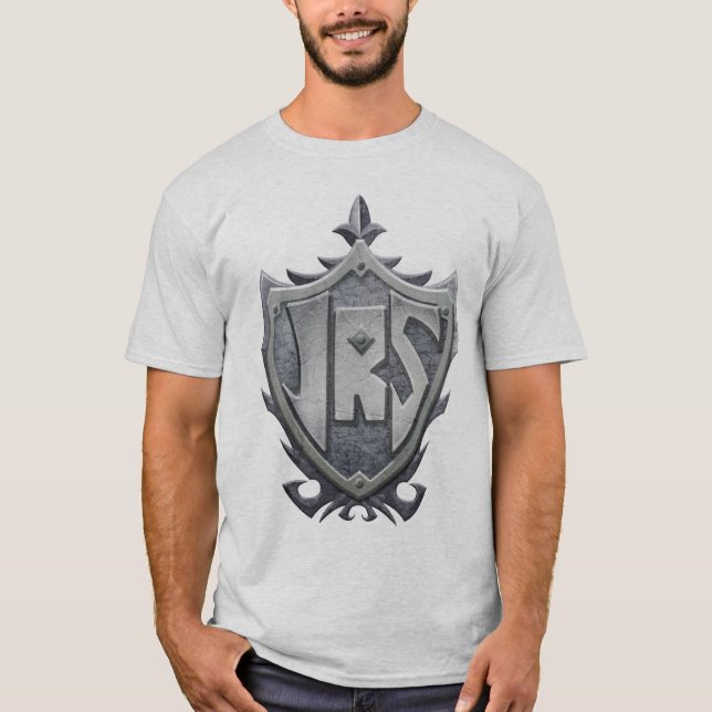 JRS: Der grundlegende T - Shirt der Männer, Asche (Vorderseite)