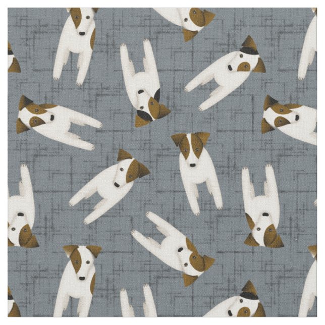 JRT Jack Russell Hunde kreuzen jede Farbe Stoff (Nahaufnahme)