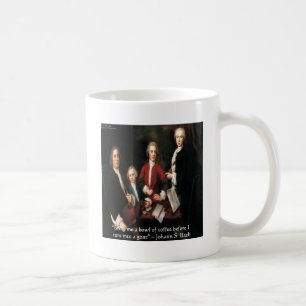 JS Bach Grafik & Lustige Kaffee Zitate Geschenke & Kaffeetasse