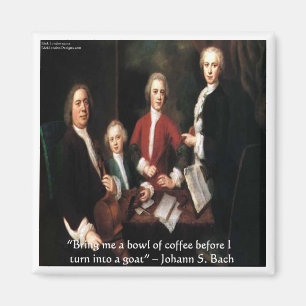 JS Bach Grafik & Lustige Kaffee Zitate Geschenke & Magnet