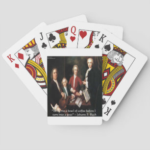 JS Bach Grafik & Lustige Kaffee Zitate Geschenke & Spielkarten