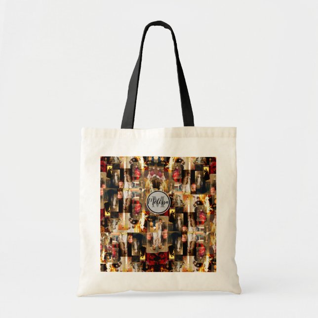  JS Sargent Famous Portraits Collage Monogram Tote Tragetasche (Vorne)