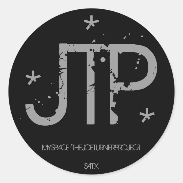 JTP, MYSPACE/THEJOETURNERPROJEKT, SATX, *, *, * RUNDER AUFKLEBER (Vorderseite)