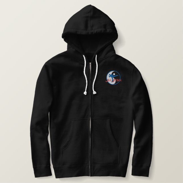 Ju Jitsu Logo Bestickter Hoodie (Design vorne)