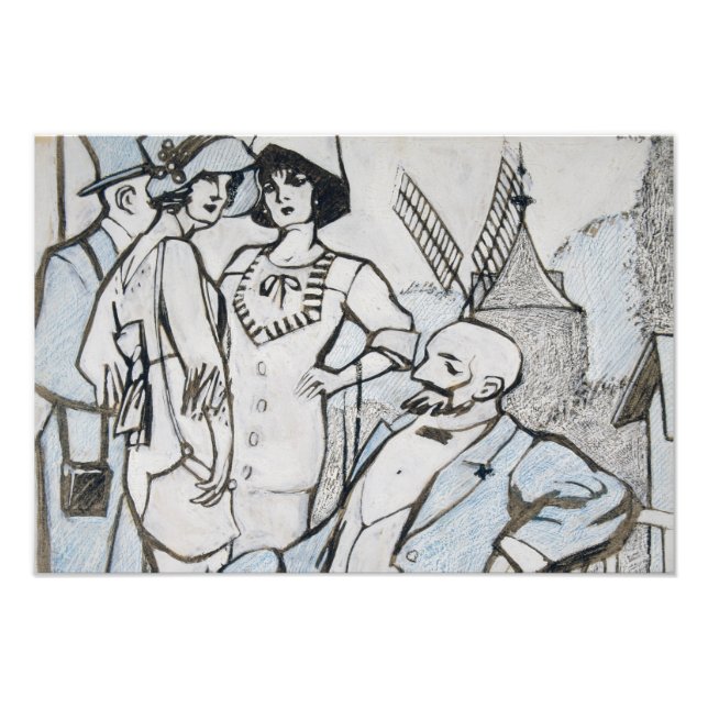 Juan Gris - Aux Courses des Longchamps Fotodruck (Vorne)