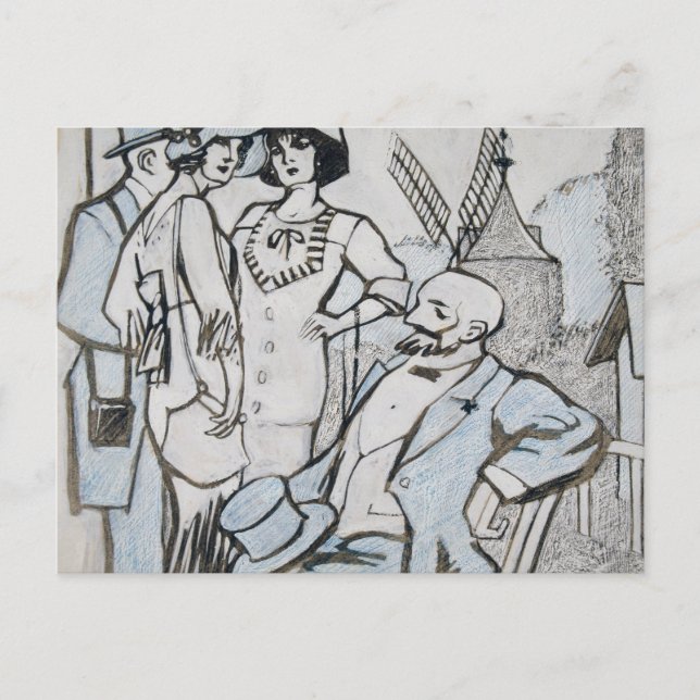 Juan Gris - Aux Courses des Longchamps Postkarte (Vorderseite)