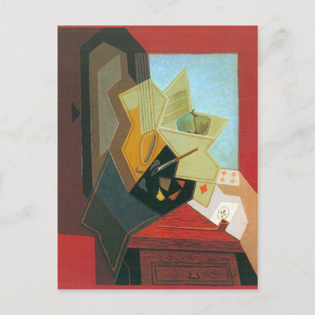Juan Gris - Das Fenster des Malers Postkarte (Vorderseite)