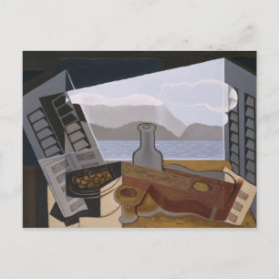 Juan Gris - Das offene Fenster Postkarte