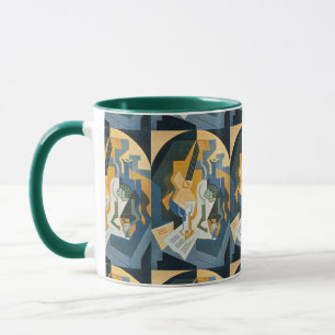Juan Gris Still Life mit Fruchtspeise und Mandolin Tasse