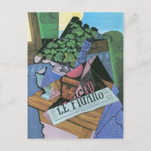 Juan Gris - Stillleben mit Geranien Postkarte
