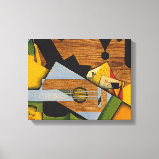 Juan Gris - Stillleben mit Gitarre Leinwanddruck (Vorderseite)