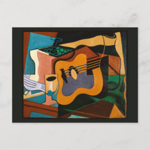 Juan Gris, Stillleben mit Gitarre, Postkarte