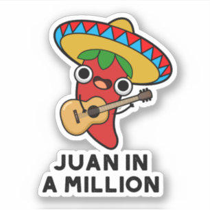 Juan in A Million Funny mexikanischer Chili Puff Aufkleber