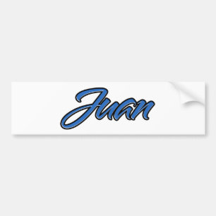 Juan Name blue Aufkleber Sticker Autoaufkleber