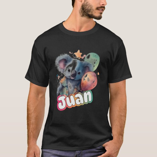 Juan - Niedlicher Boy Name mit Niedlicher Koala T-Shirt (Vorderseite)
