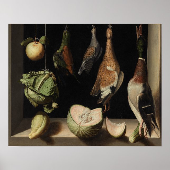 Juan Sanchez Cotan - Stillleben mit Spielgeflügel Poster (Vorne)