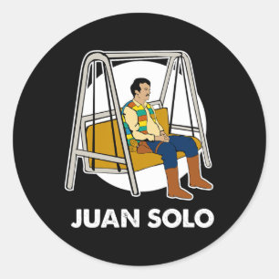 Juan Solo Funny Cinco De Mayo Mexican Latin Fiesta Runder Aufkleber